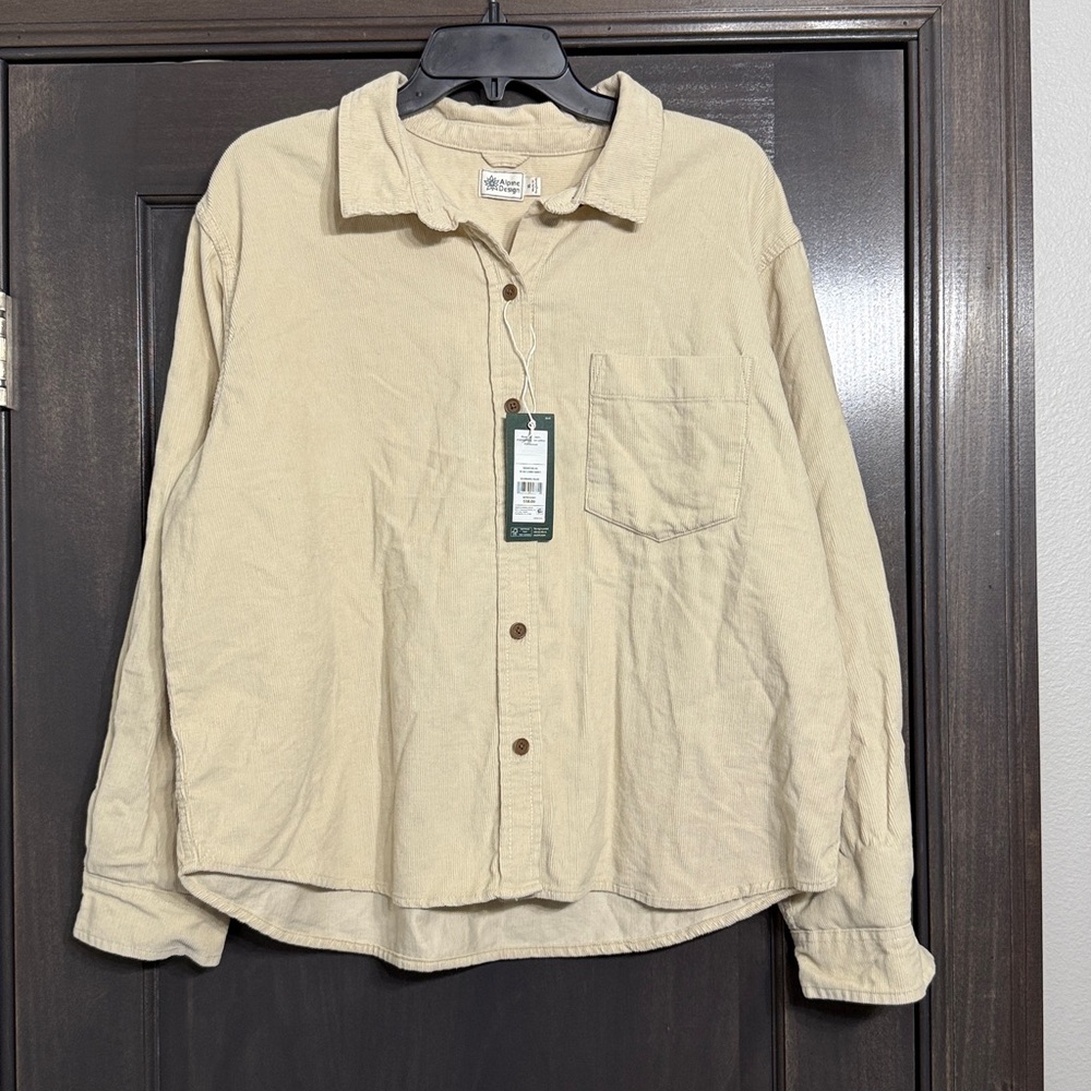 Alpine Design NWT Women's Cord Shirt in‎ Cream XL